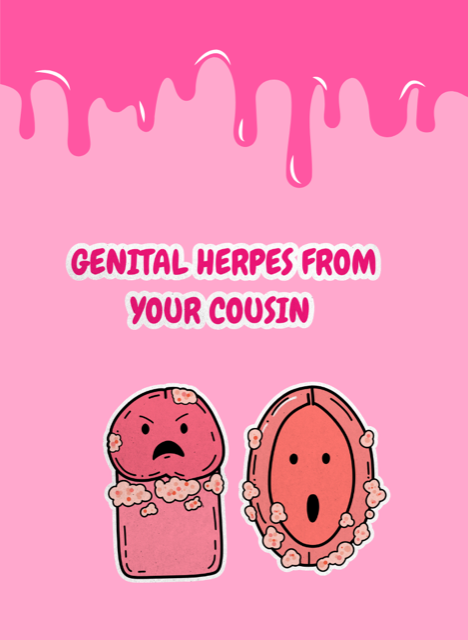 Genital herpes from your cousin