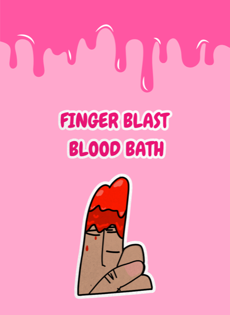 Finger blast blood bath